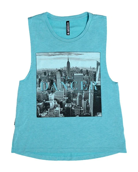 Sugar and Bruno NYC Dancer Metro Tank Top - D8477 Womens - Aqua - Image 3