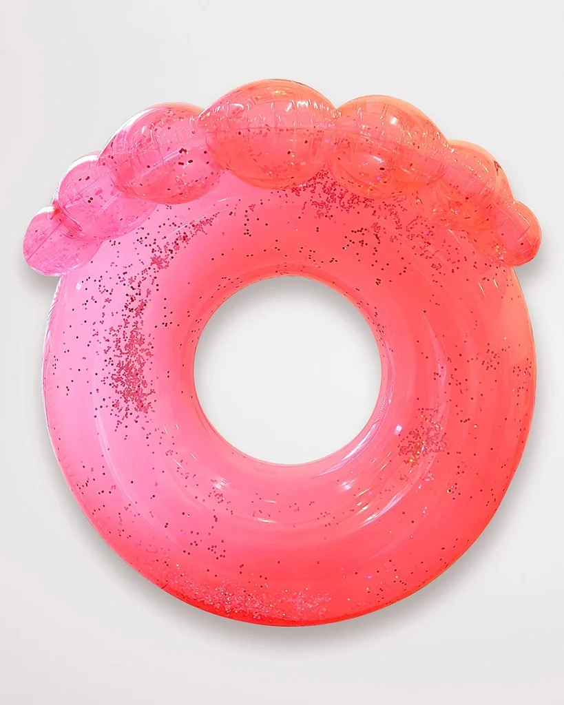 Sunnylife Luxe Pool Ring Neon Coral - Image 3