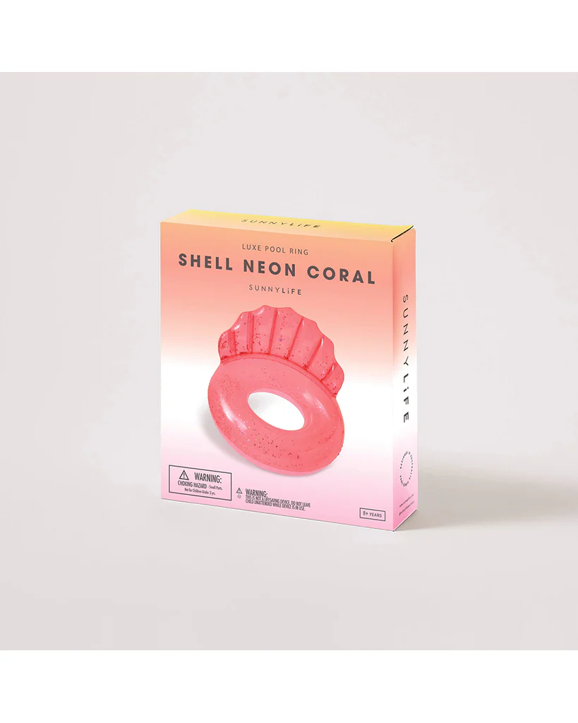 Sunnylife Luxe Pool Ring Neon Coral - Image 5