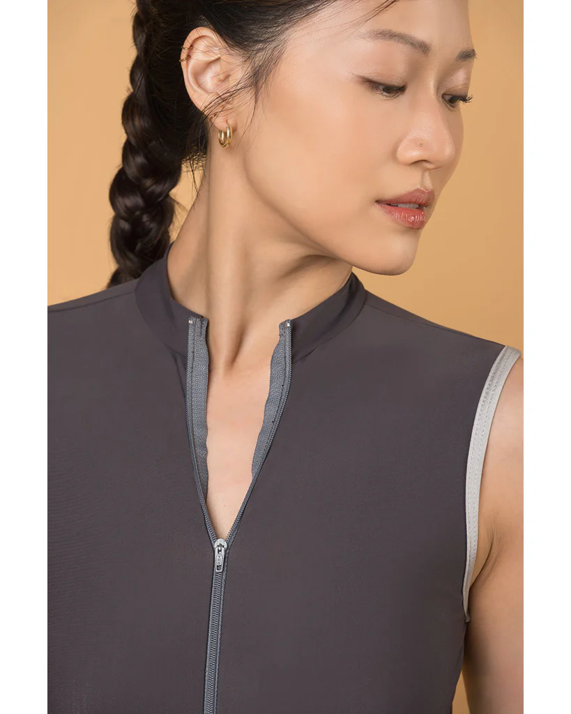 Supertone Bolt Collection Lexi High Neck Zip Front Open Back Sleeveless Leotard - Women - Image 13