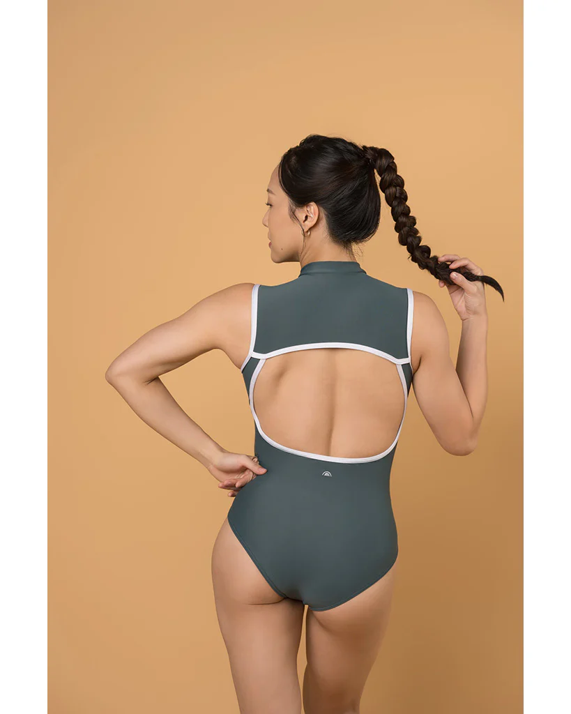Supertone Bolt Collection Lexi High Neck Zip Front Open Back Sleeveless Leotard - Women - Image 15