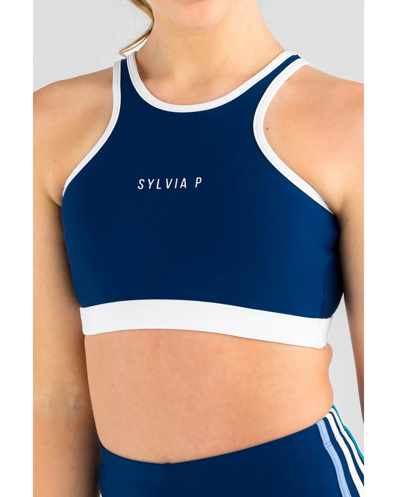 Sylvia P Dual Duty Crop Top - Girls - Navy / White - Image 2
