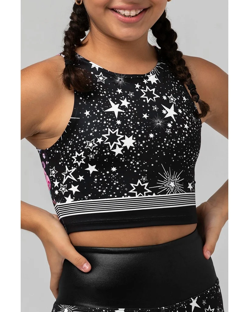 Sylvia P Fast Lane Cropped Singlet Top - Girls - Stars - Image 2