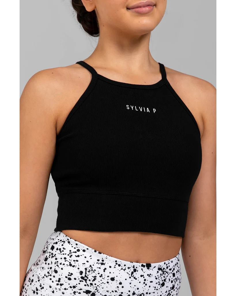 Sylvia P Free Form Cropped Singlet - Girls - Black - Image 3