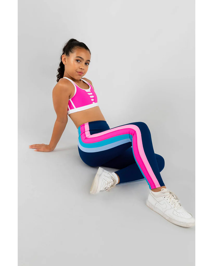 Sylvia P Shae Crop Top - Girls - Neon Pink / White - Image 4