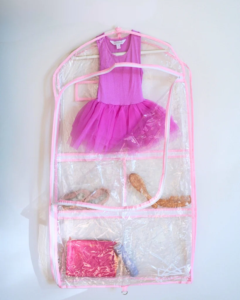 Tiaras and Tendus Clear Vinyl Garment Bag With Pockets - Image 7
