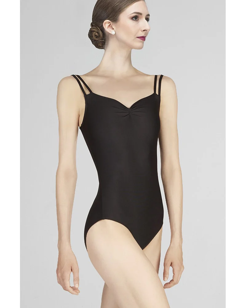 Wear Moi Mauve Double Strap Camisole Leotard - Girls