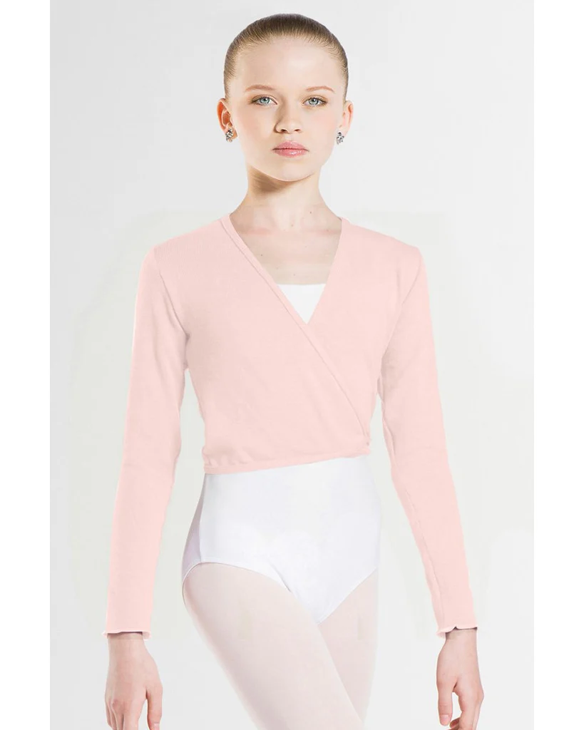Wear Moi Menuet Knit Ballet Wrap Top - Girls - Image 3