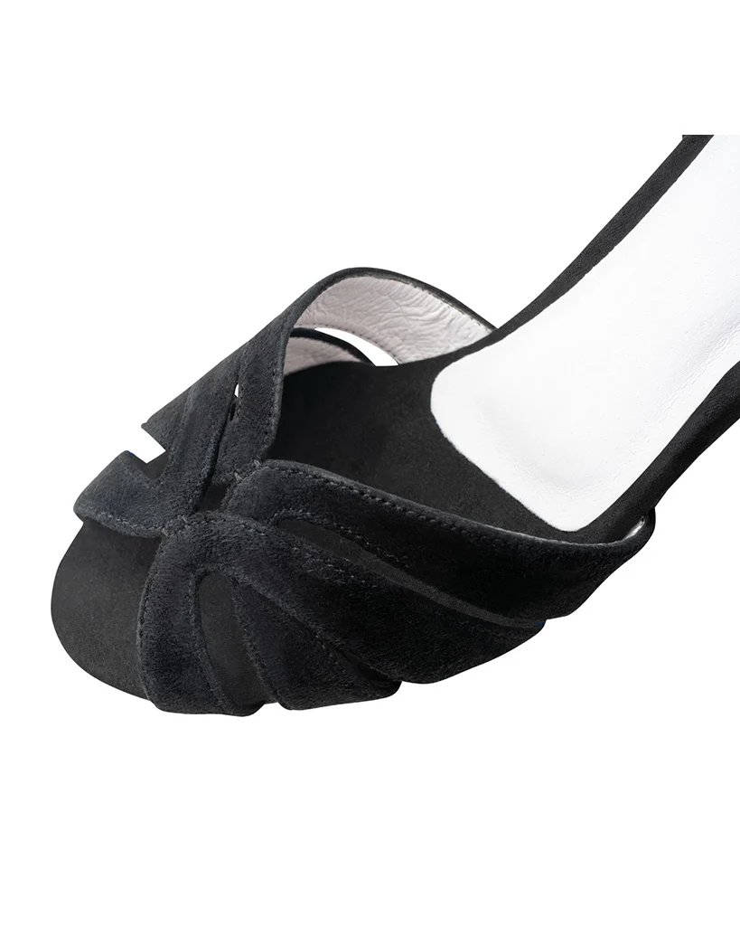 Werner Kern Thea Cross Strap Suede Black 5 cm Latin Ballroom Shoes - 893-50 Womens - Image 2